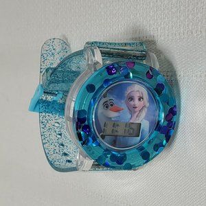 Kid's Frozen 2 Digital Glitter Silicone Strap Watch